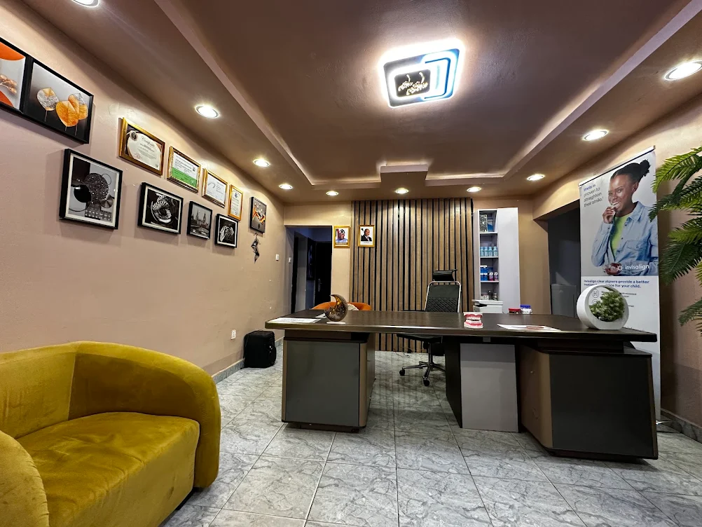 Reception area at SmilePlug Dental Clinic, Abuja